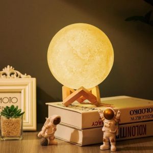 3D Moon Lamp 7 Colour Changeable Sensor Moon Night Light Lamp