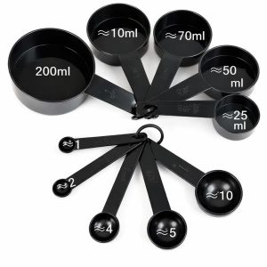 Baking Measurement Cups and Plastic Measuring Spoon Set Plastic Measuring Spoon Set (Pack of 10)