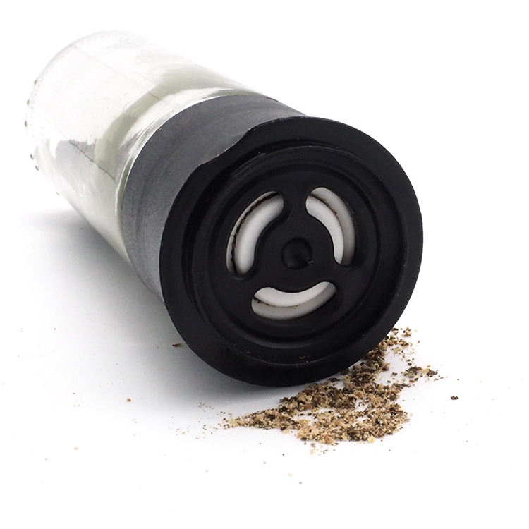 Ceramic 100ml Glass Spice Jar with Grinder