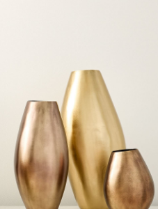 Glossy Finished Aluminum Metal Flower Vase Home Decor