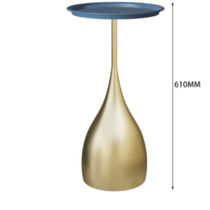 Modern Round Side Table for Living Room White Powder Coated Metal Coffee