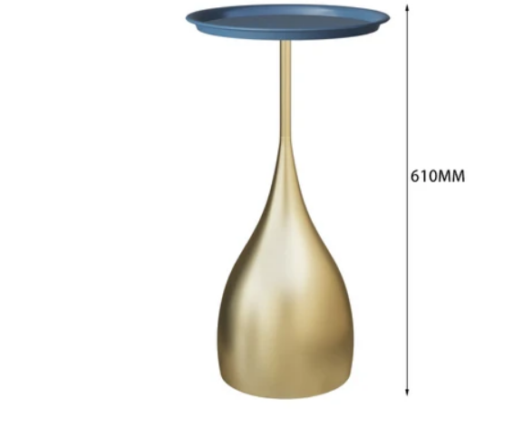 Modern Round Side Table for Living Room White Powder Coated Metal Coffee