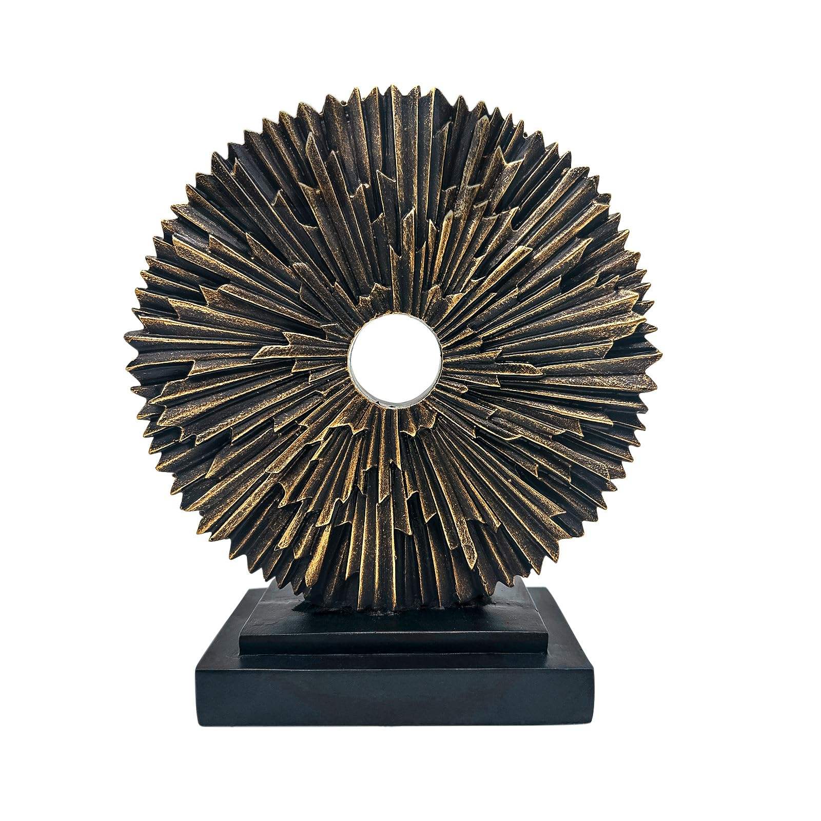 Office Desk Sculpture Creative Round Line Ornament for Bedroom Desktop Dining Table