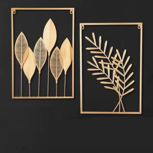 Set of Three Large Size Wall Art Hanging Handmade Texture 3D